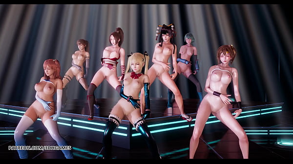[MMD] PSY – GENTLEMAN DOA Naked Dance Marie Rose Honoka Misaki Mai Shiranui Tamaki Katsumi Nyotengu